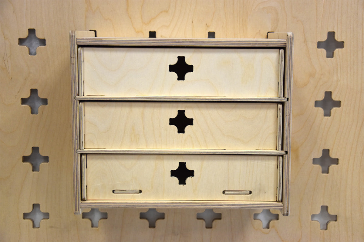 Organizer sospeso con 3 cassetti